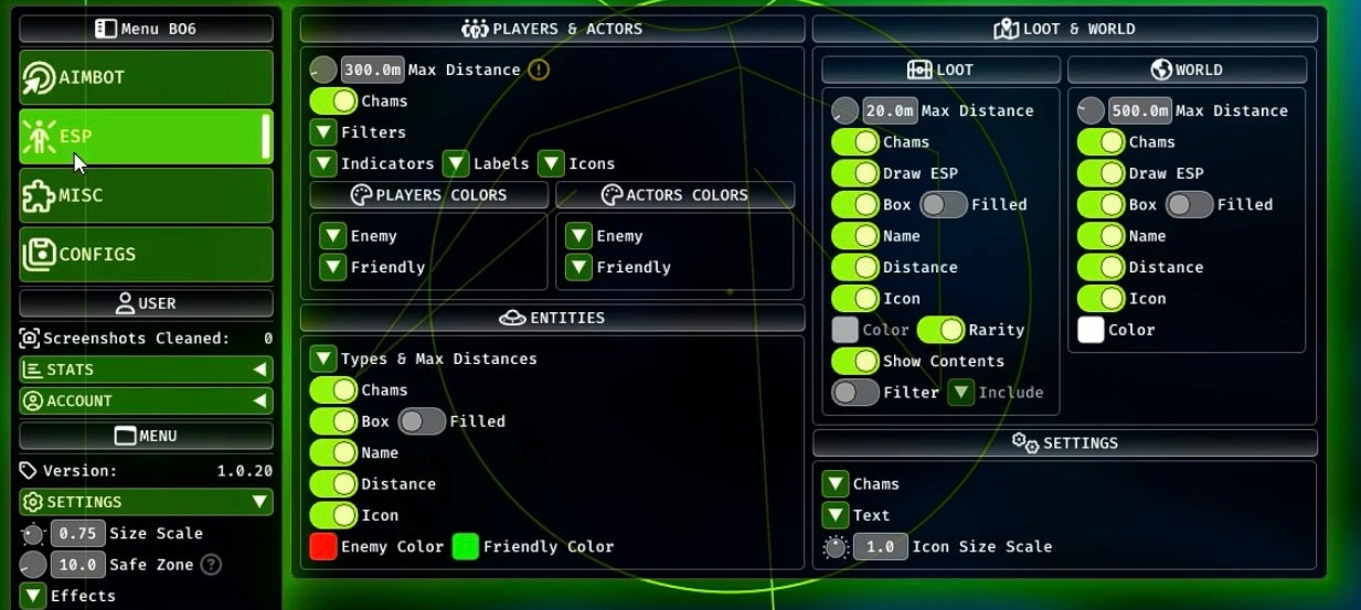 BO7/WZ Rage Menu (White)