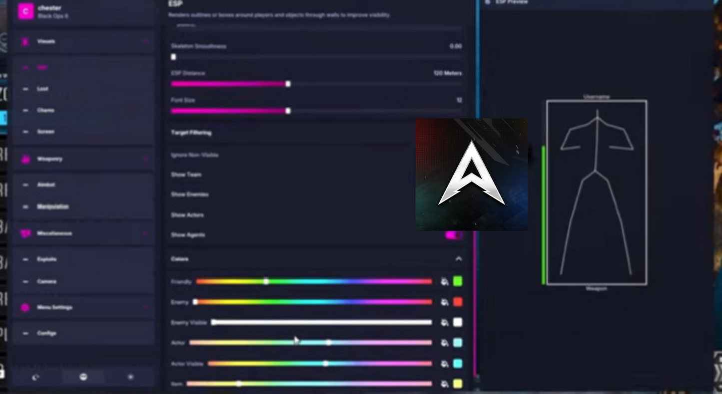 BO7/WZ Rage Menu (Black)